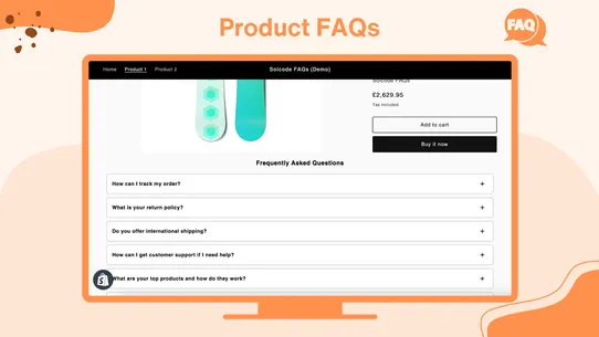 FAQ Page, Product FAQs SOLCODE screenshot