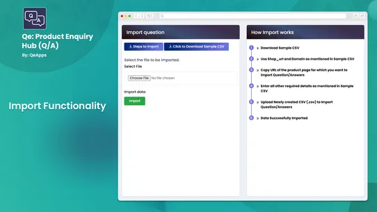 Qe: Product Enquiry Hub (Q/A) screenshot