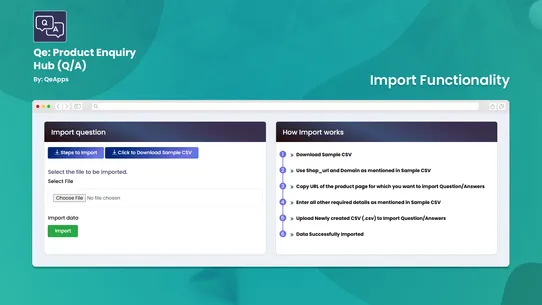 Qe: Product Enquiry Hub (Q/A) screenshot