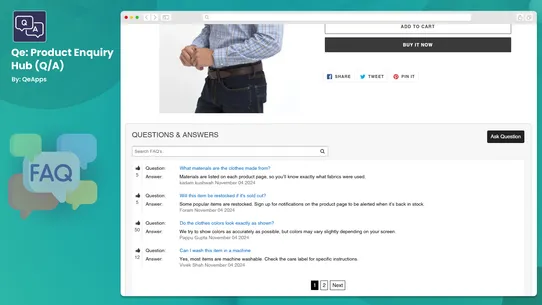Qe: Product Enquiry Hub (Q/A) screenshot