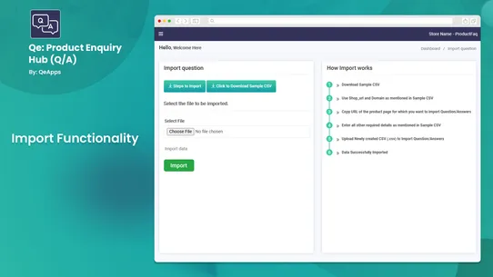 Qe: Product Enquiry Hub (Q/A) screenshot