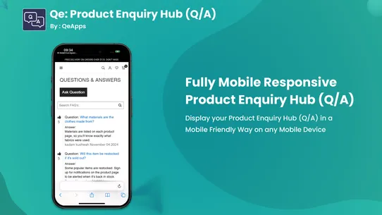 Qe: Product Enquiry Hub (Q/A) screenshot