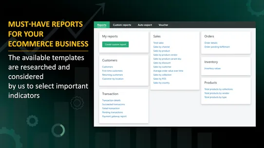 Shop Reports ‑ Data Export screenshot