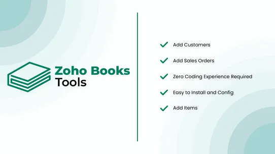 Zoho Books Tools screenshot