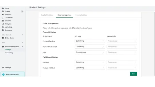 POSibolt ERP Integration screenshot