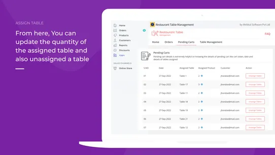 Webkul Restaurant Management screenshot