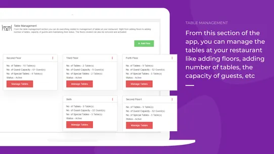 Webkul Restaurant Management screenshot