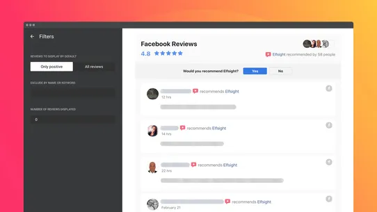 Facebook Reviews by Elfsight screenshot