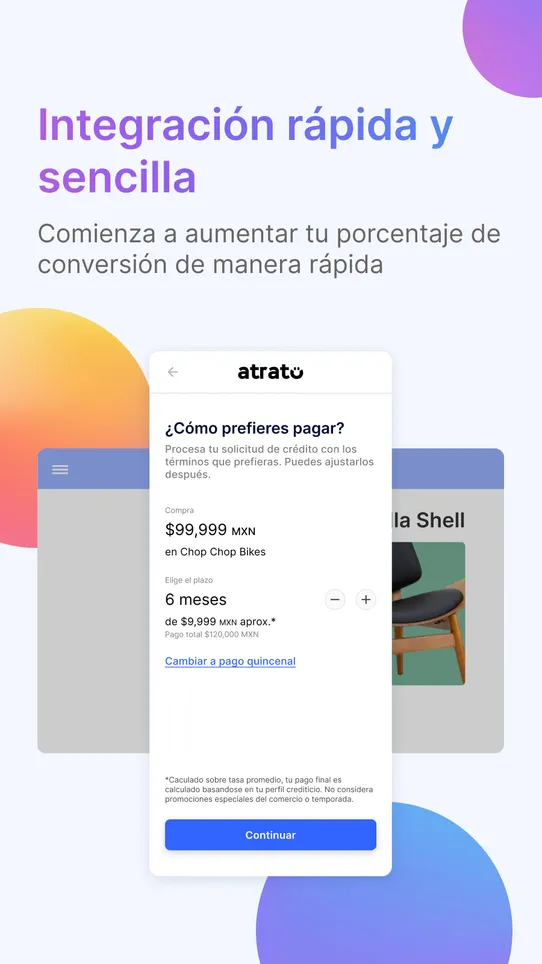 Atrato Pago Modal screenshot