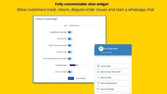 Order Tracking &amp; Chatbot screenshot