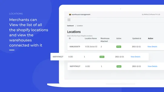 Webkul warehouse management screenshot