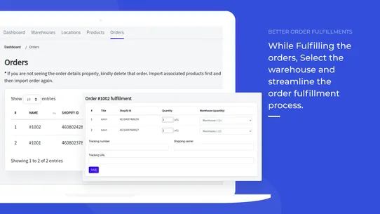 Webkul warehouse management screenshot