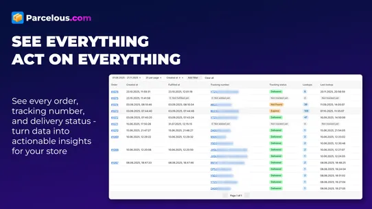 Parcelous Order Tracking screenshot