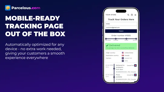Parcelous Order Tracking screenshot