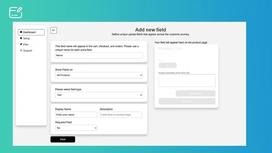 Product Extra Fields ‑ Soronix screenshot