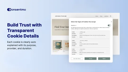 Consentmo GDPR Compliance screenshot