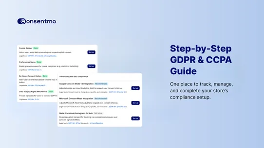 Consentmo GDPR Compliance screenshot