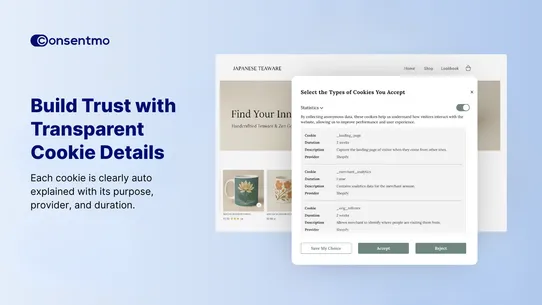 Consentmo GDPR Compliance screenshot