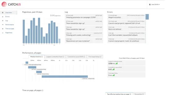 Error Tracking with CatchJS screenshot