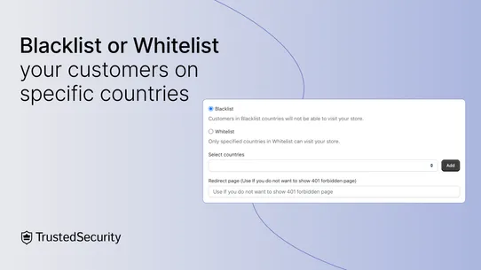 TS Security &amp; Country IP block screenshot