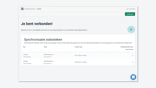 Combidesk e‑Boekhouden.nl screenshot