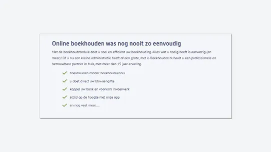 Combidesk e‑Boekhouden.nl screenshot