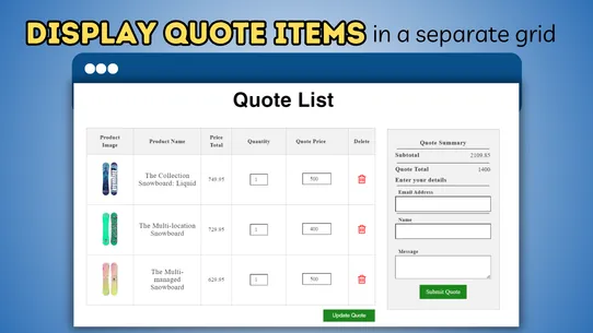 Request Quotation‑ Quick Quote screenshot