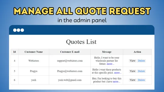 Request Quotation‑ Quick Quote screenshot