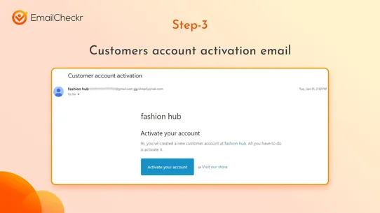 EmailCheckr: Activation Link screenshot