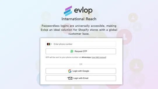 Evlop ‑ Passwordless login screenshot