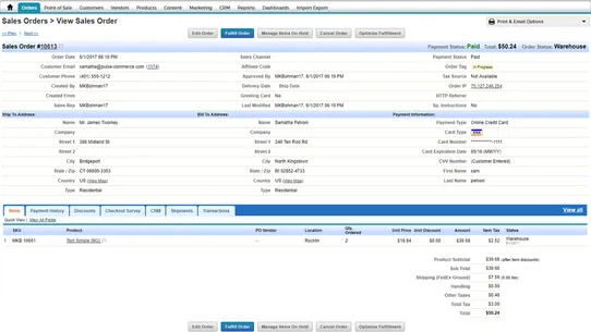 Pulse Commerce OMS screenshot