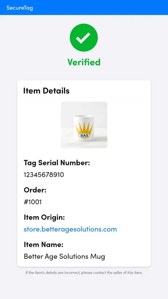SecureTag‑ Fight Fakes &amp; Fraud screenshot