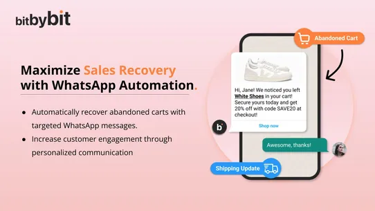 bitCRM WhatsApp Abandoned Cart screenshot