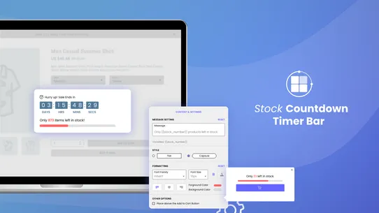 TimexBar Stock Countdown Timer screenshot