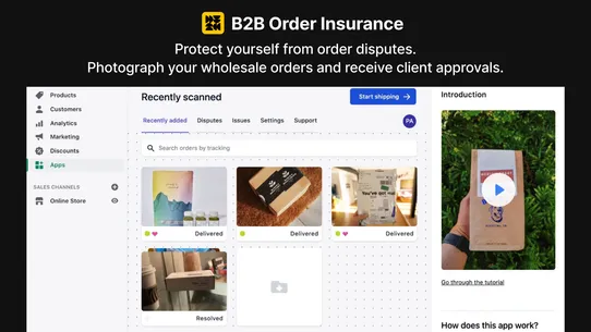 B2B Order Insurance screenshot