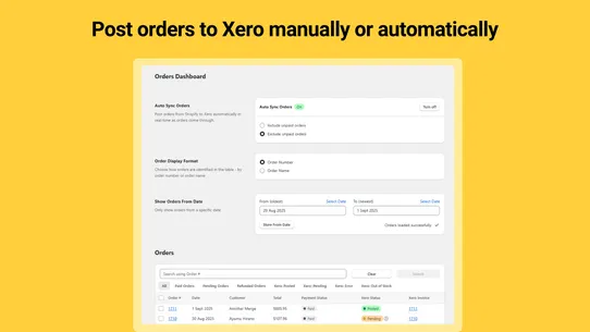Hyve ‑ Post to Xero screenshot