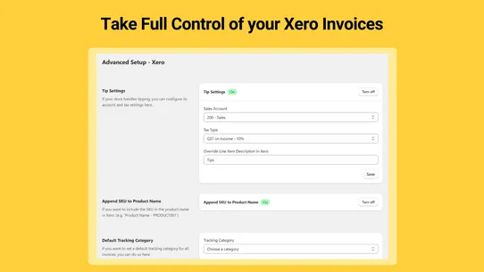 Hyve ‑ Post to Xero screenshot