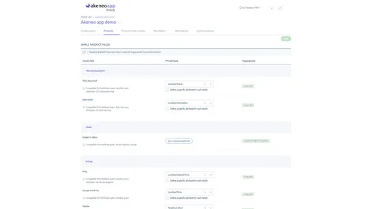 Akeneo PIM App screenshot