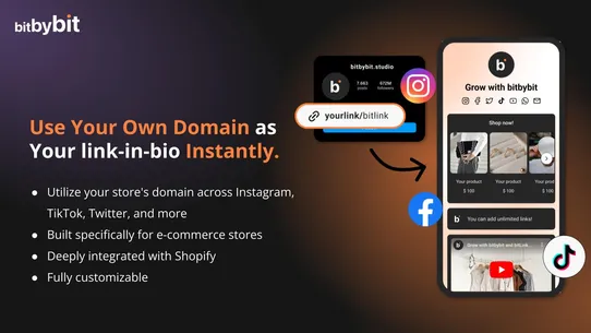 bitLink ‑ Shoppable Link Bio screenshot