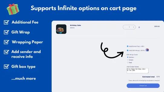 Cypher Cart Option &amp; Surcharge screenshot