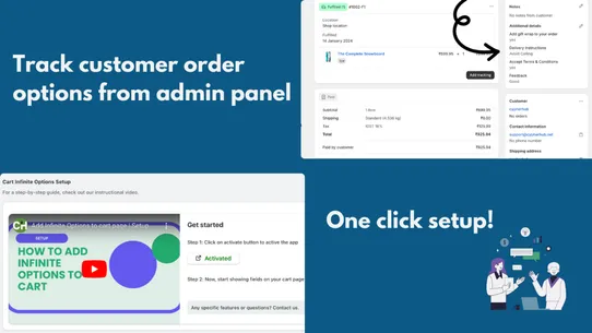 Cart Options &amp; Surcharges screenshot