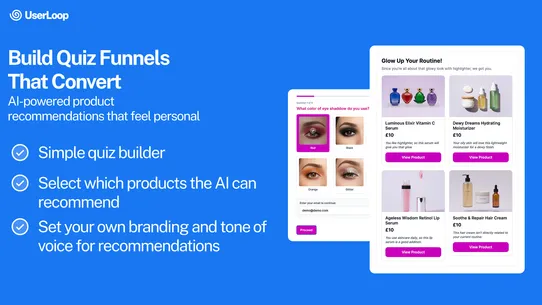 UserLoop AI Surveys &amp; Quizzes screenshot