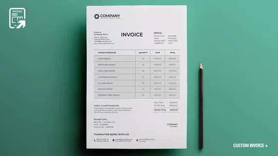 Custom Invoice + screenshot