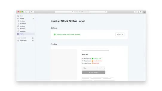 Pi ‑ Inventory Stock Level screenshot