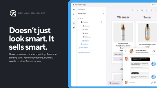 RevenueHunt: Recommender Quiz screenshot