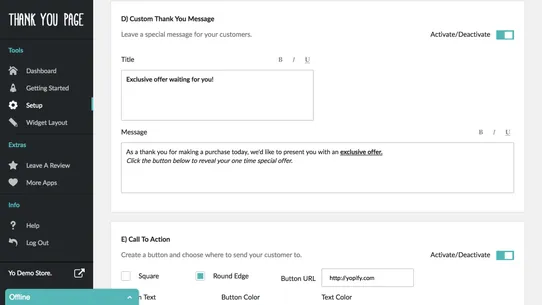 Thank You Page Customizer screenshot