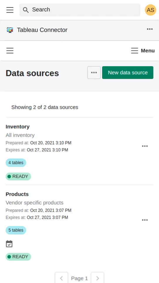 Alpha Serve Tableau Connector screenshot