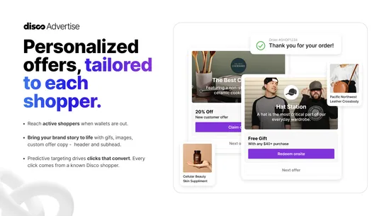 Disco Post Purchase Ad Network screenshot