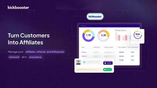 Kickbooster Affiliate Programs screenshot