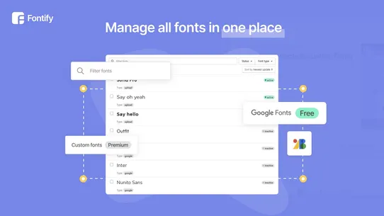 Fontify: Google &amp; Custom Fonts screenshot